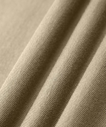 material view of heavyweight unisex tank top by OLA FAN in beige