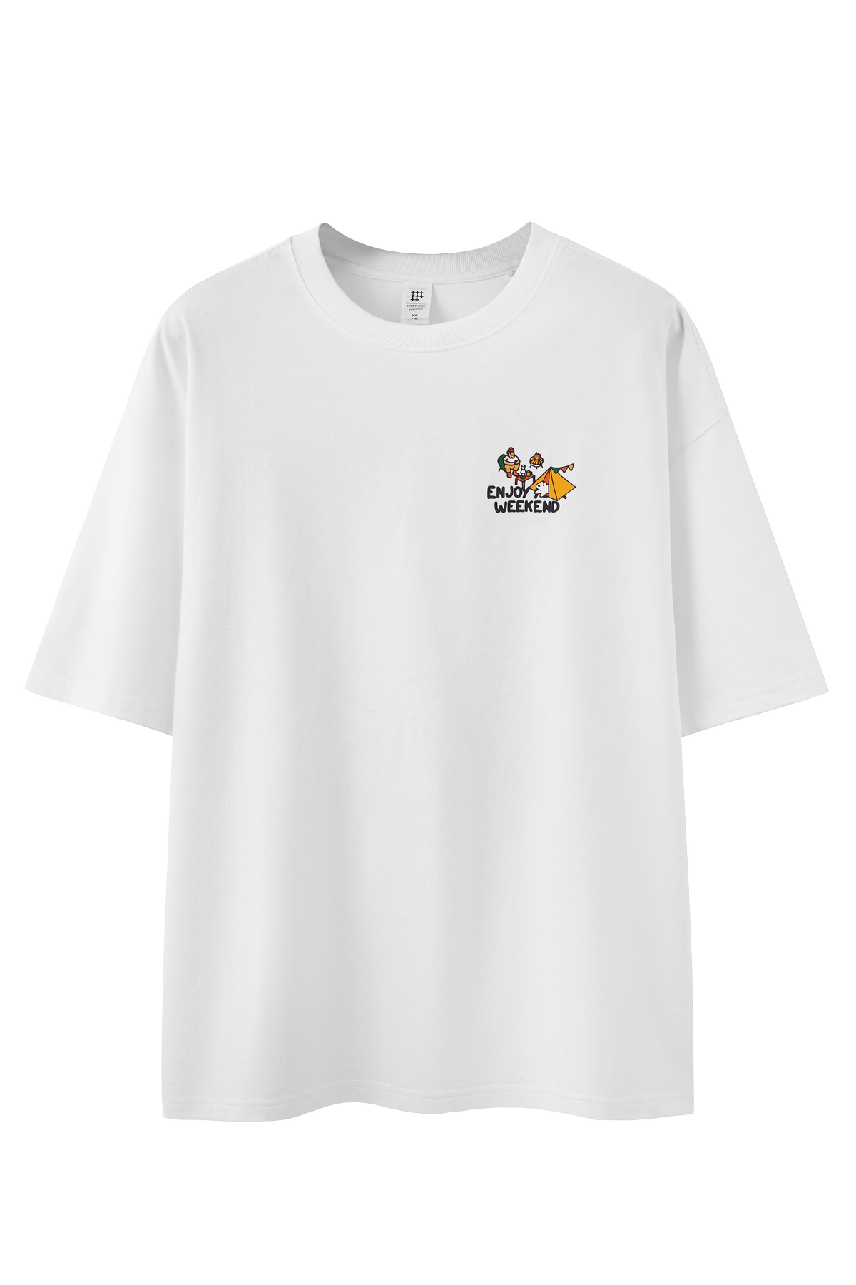 OLA FAN white camp T-shirt sku shot–minimalist high street wear