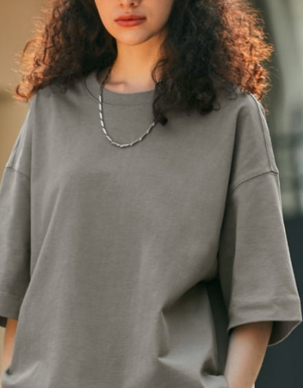ola fan oversized plain T-shirt 